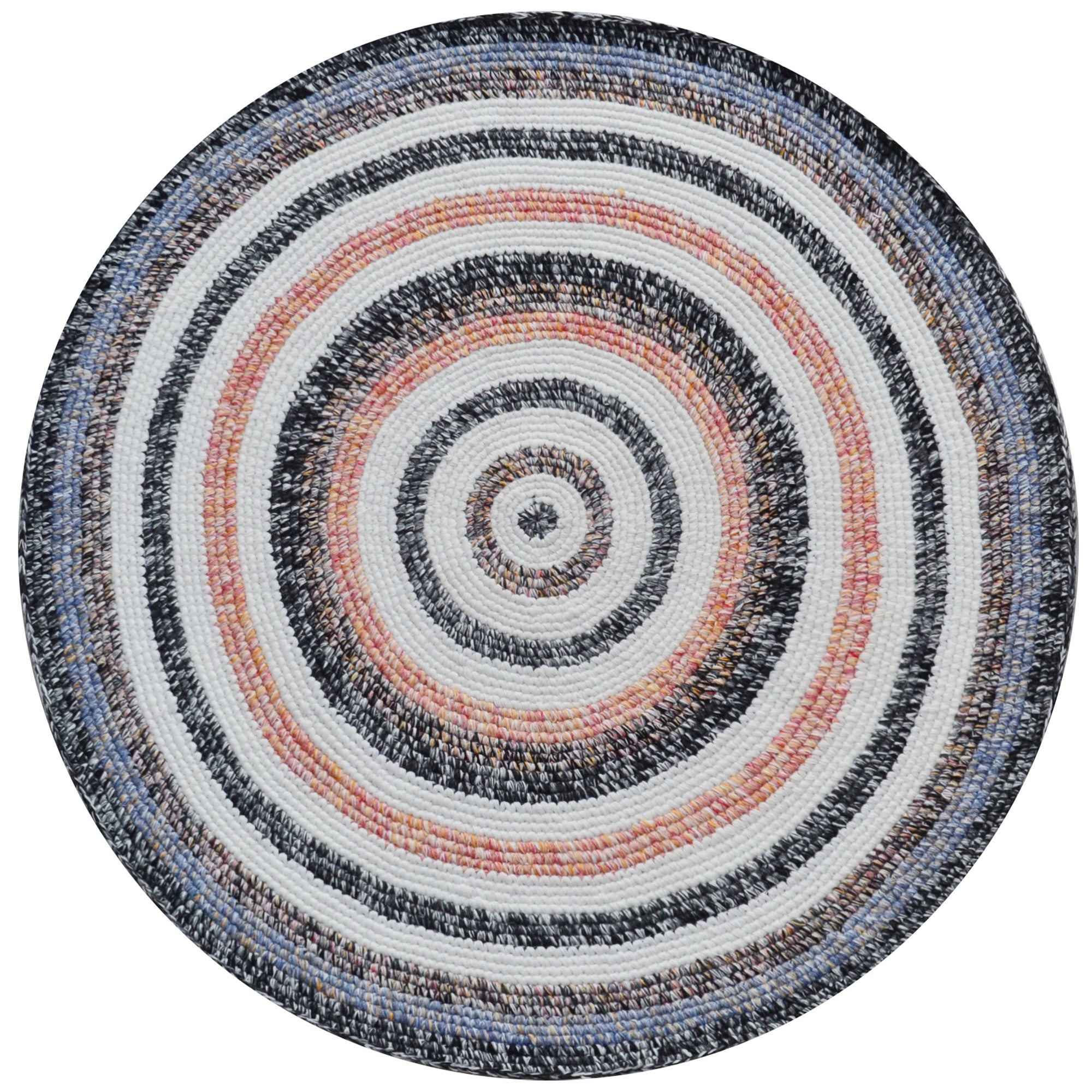 Handwoven Round Rug-Orbit 6223-Ivory Multi-120x120cm