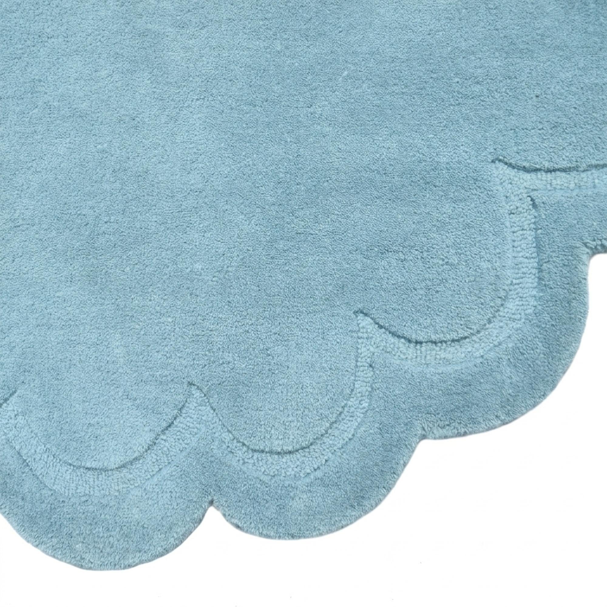 Handtufted Wool Rug-Rivoli 6447-Eggshell Blue-160X160cm