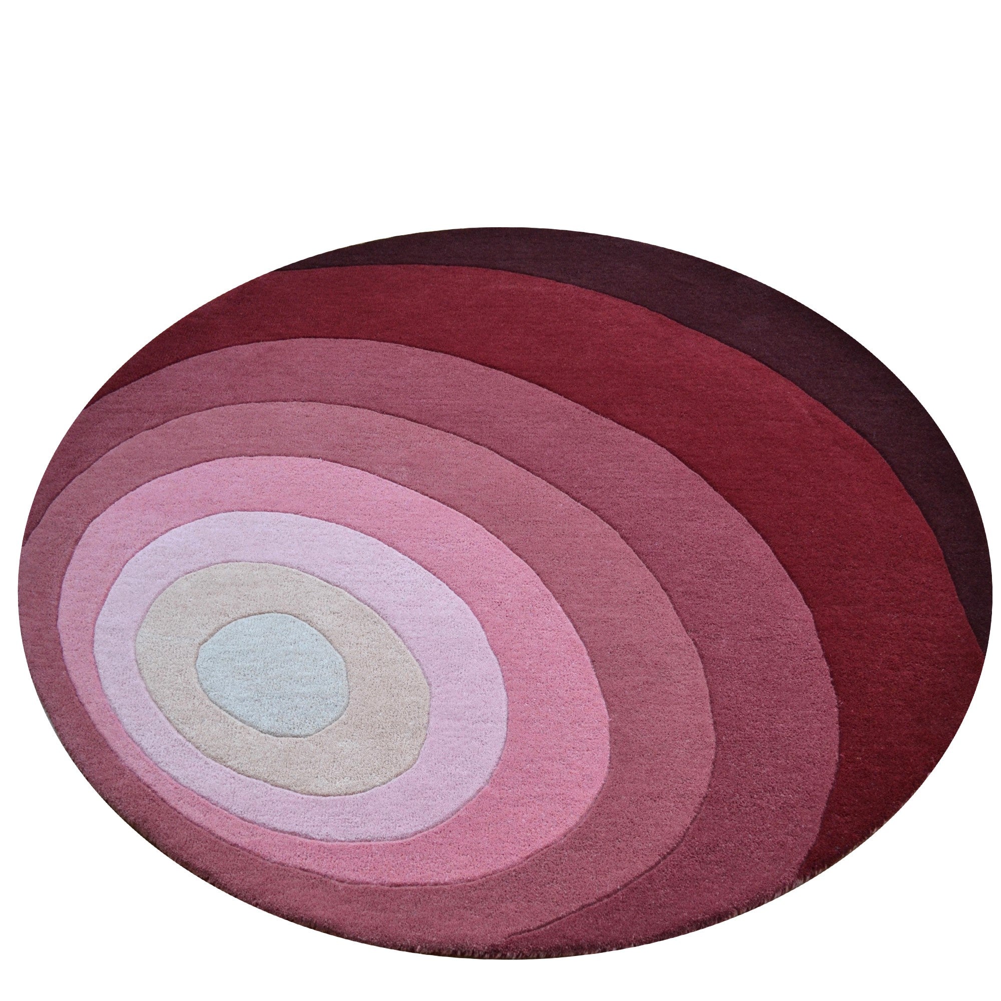 Handtufted Wool Rug-Florian 6446-Ruby Wine-160X160cm