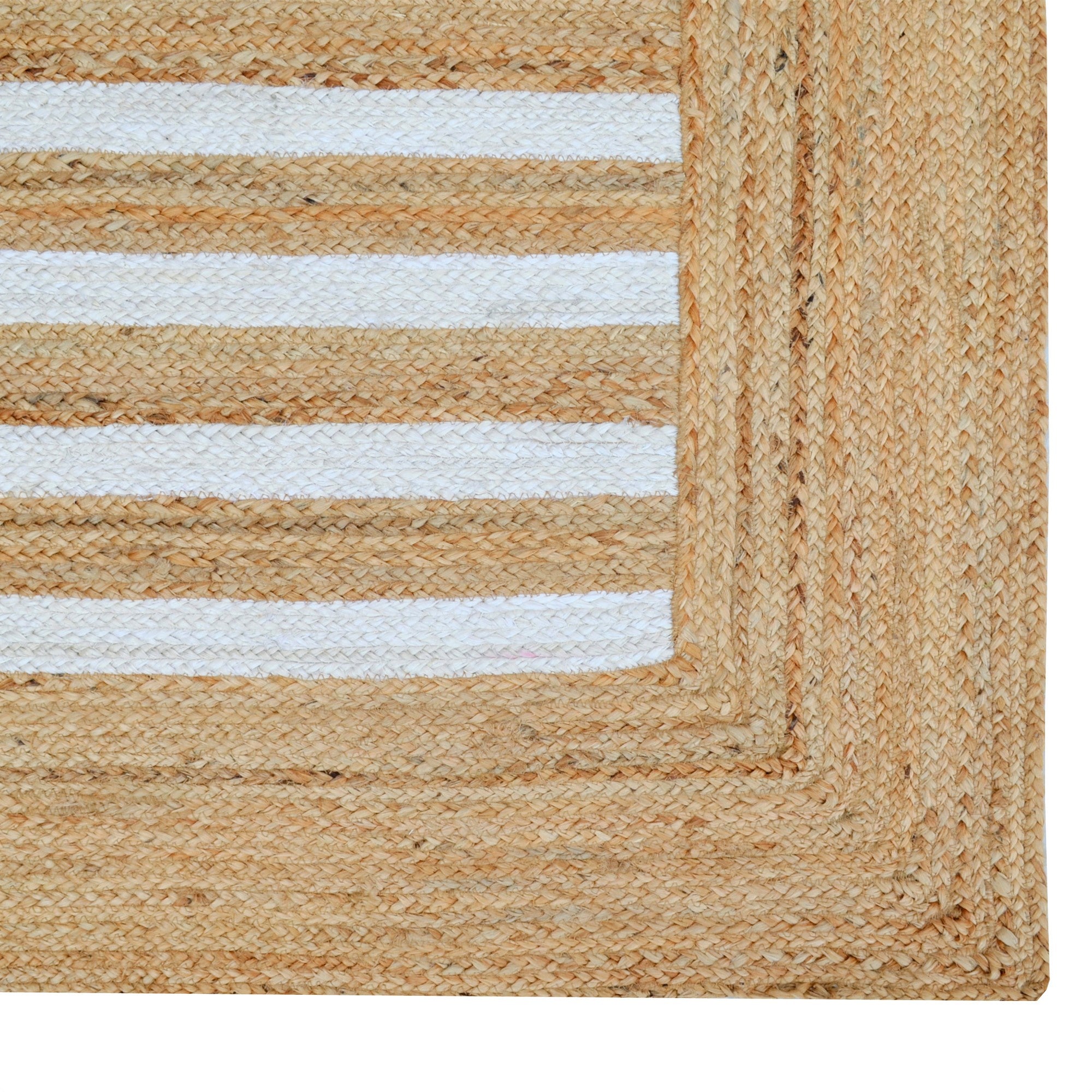 Handwoven Natural Jute Rug - Oaxaca - Natural/Cream - 80x150cm