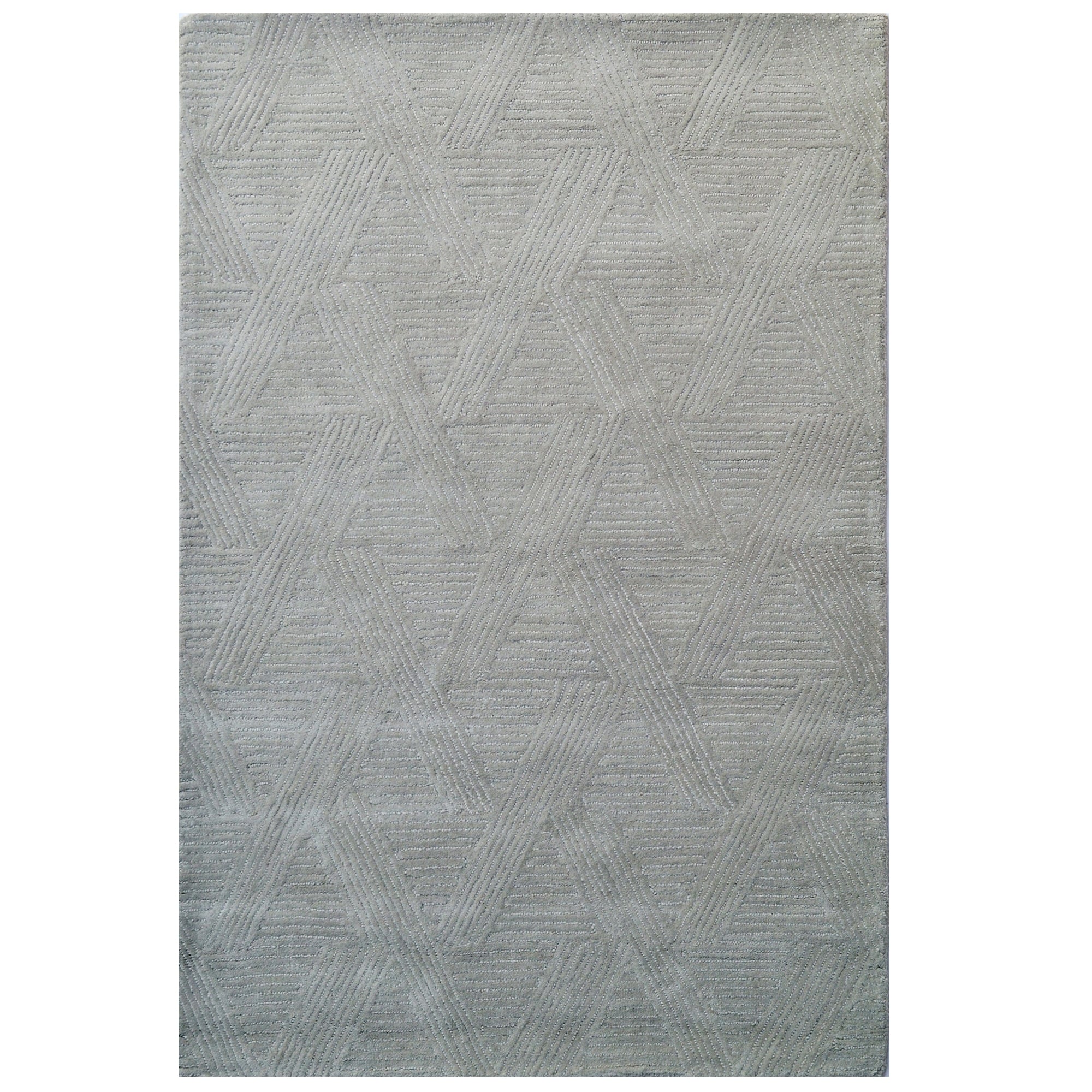 Handwoven Chevron Jute Rug-6419-Silver/Natural-60x90cm