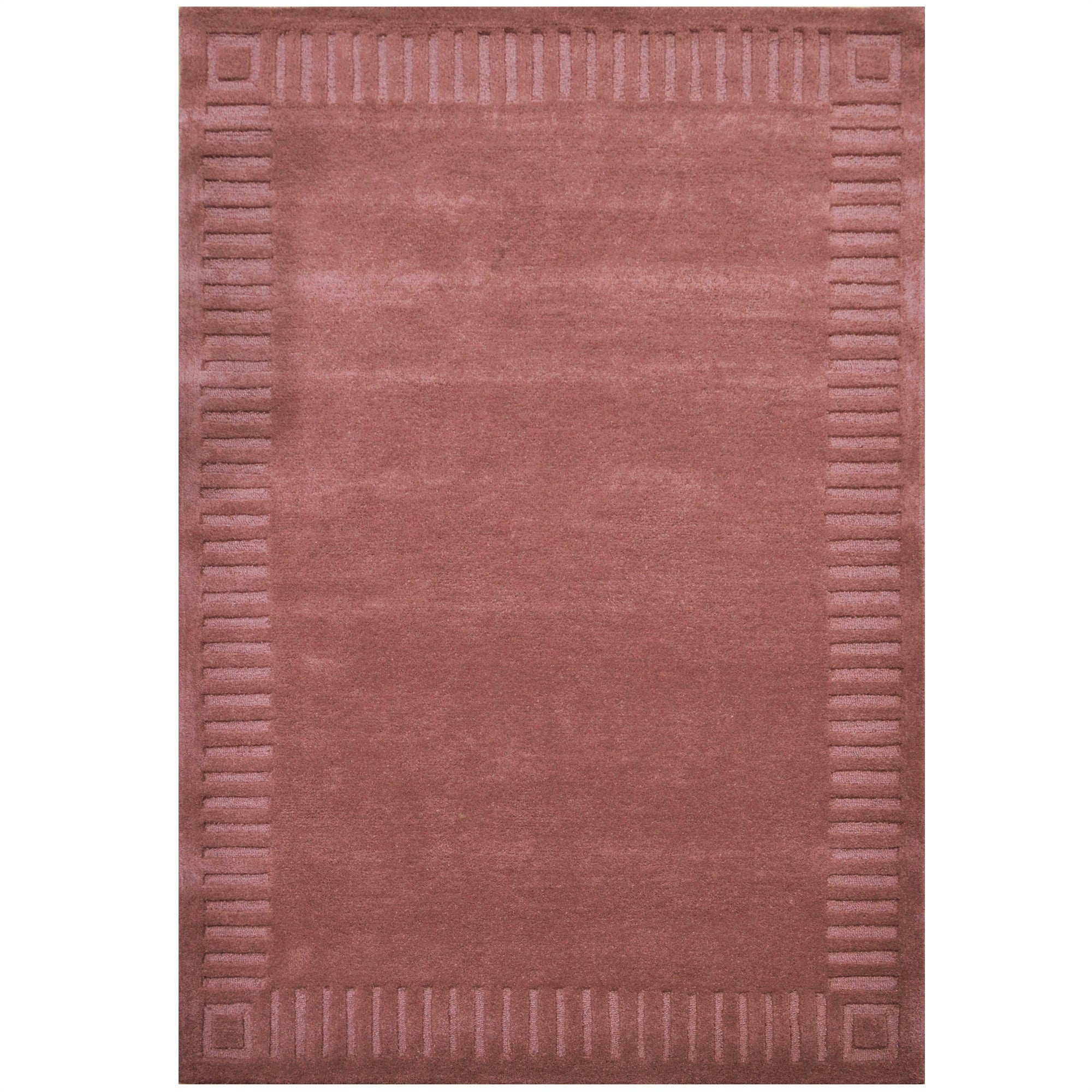 Handtufted Wool Rug-Unique 6445-Ash Rose-110X160cm