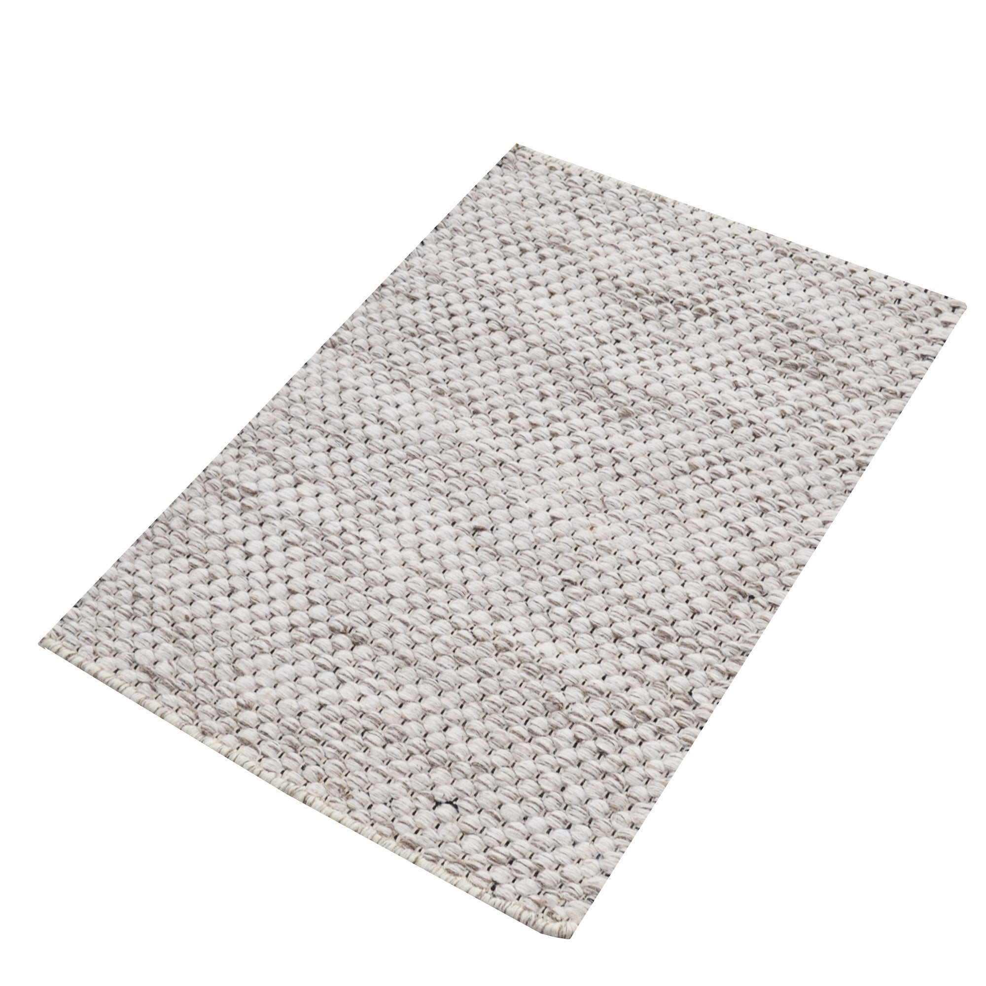 Handwoven Marble Wool Rug-6423-IVORY/SAND-60x90cm