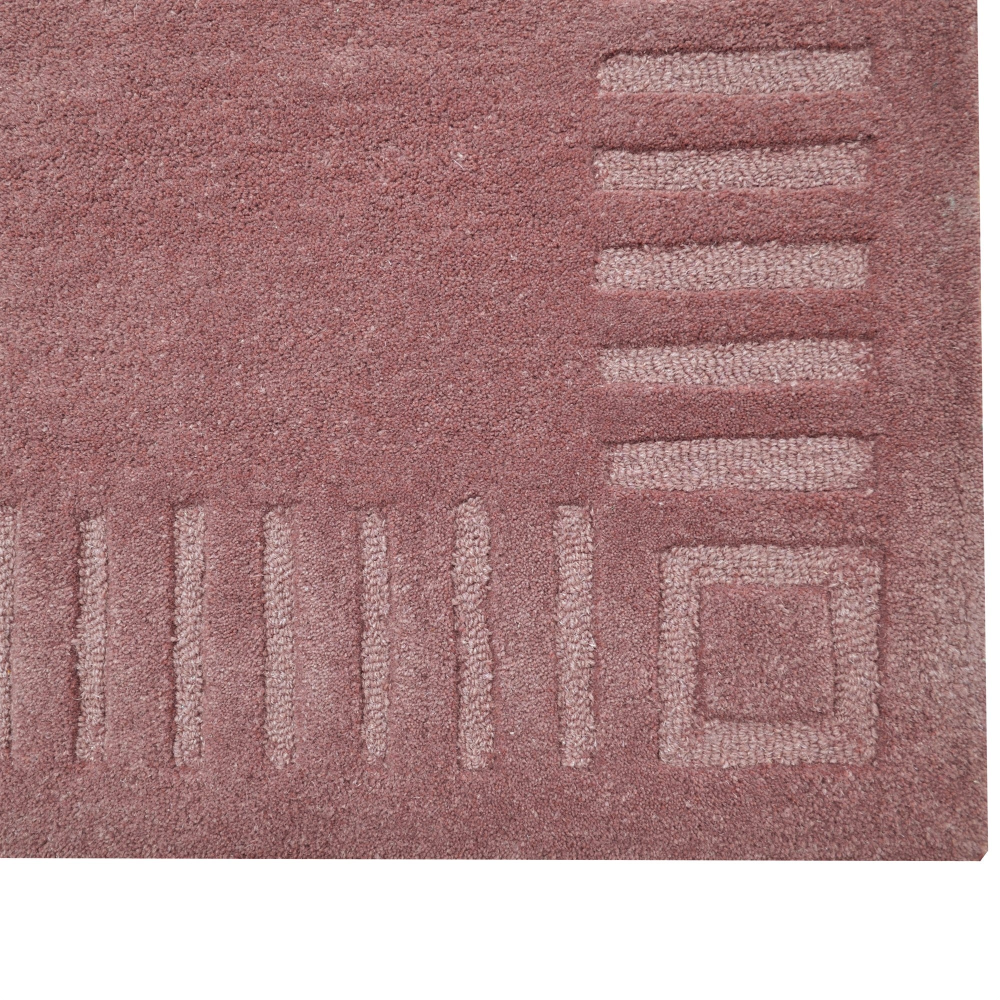Handtufted Wool Rug-Unique 6445-Ash Rose-110X160cm