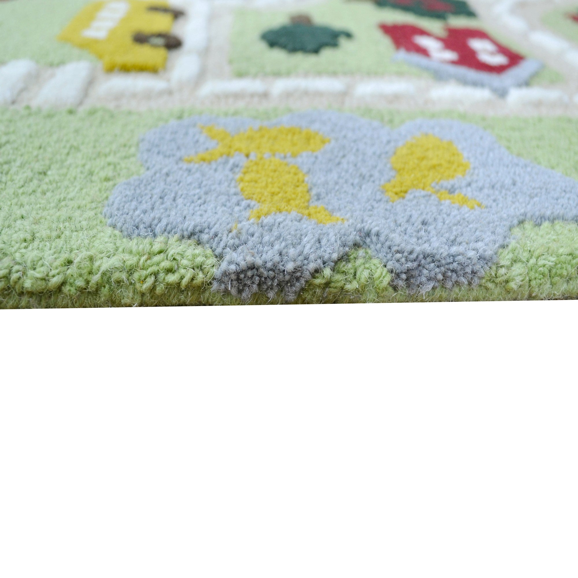 Handtufted Wool Rug-Charlie Town 6450-Green-80X150cm