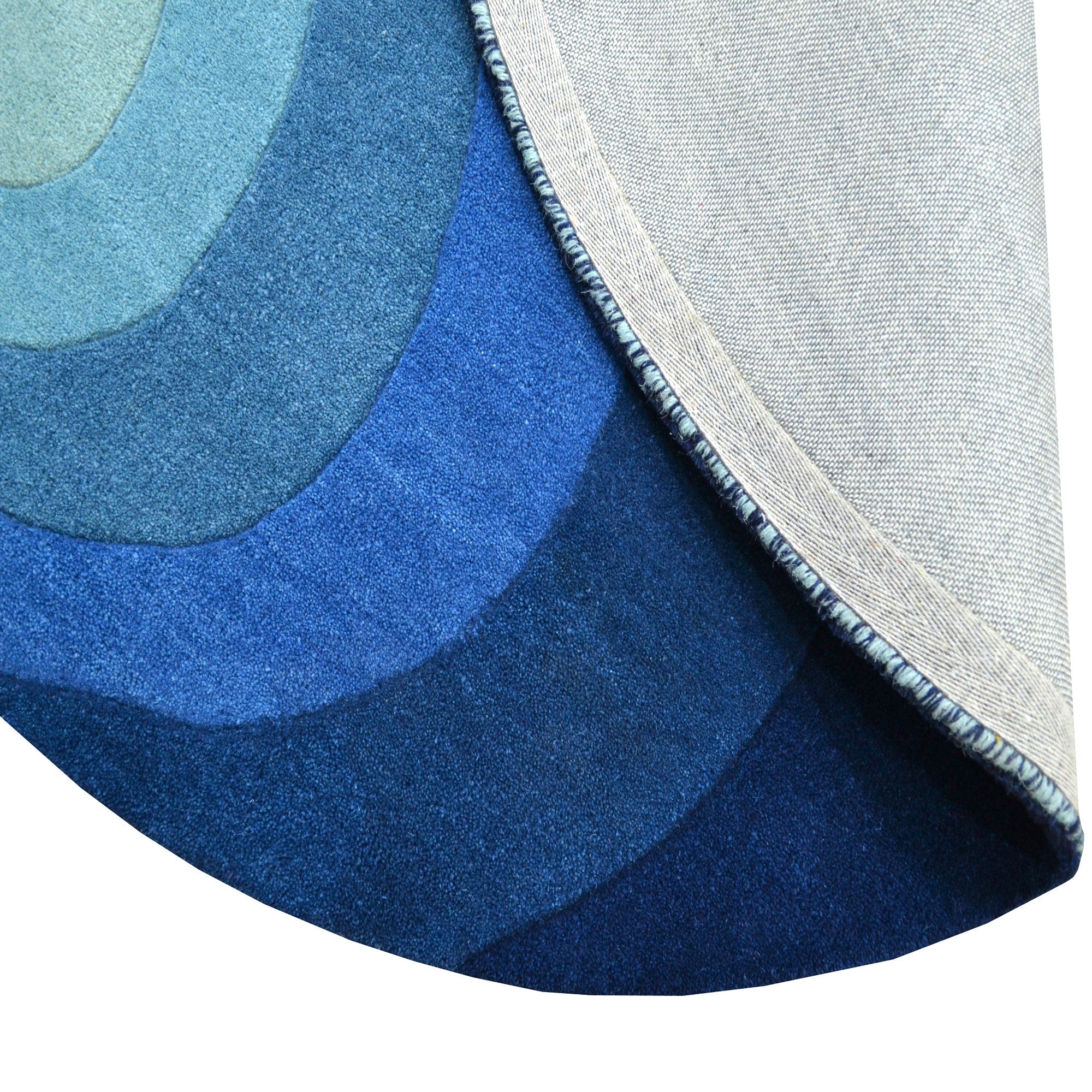 Handtufted Wool Rug-Florian 6446-Imperial Blue-160X160cm