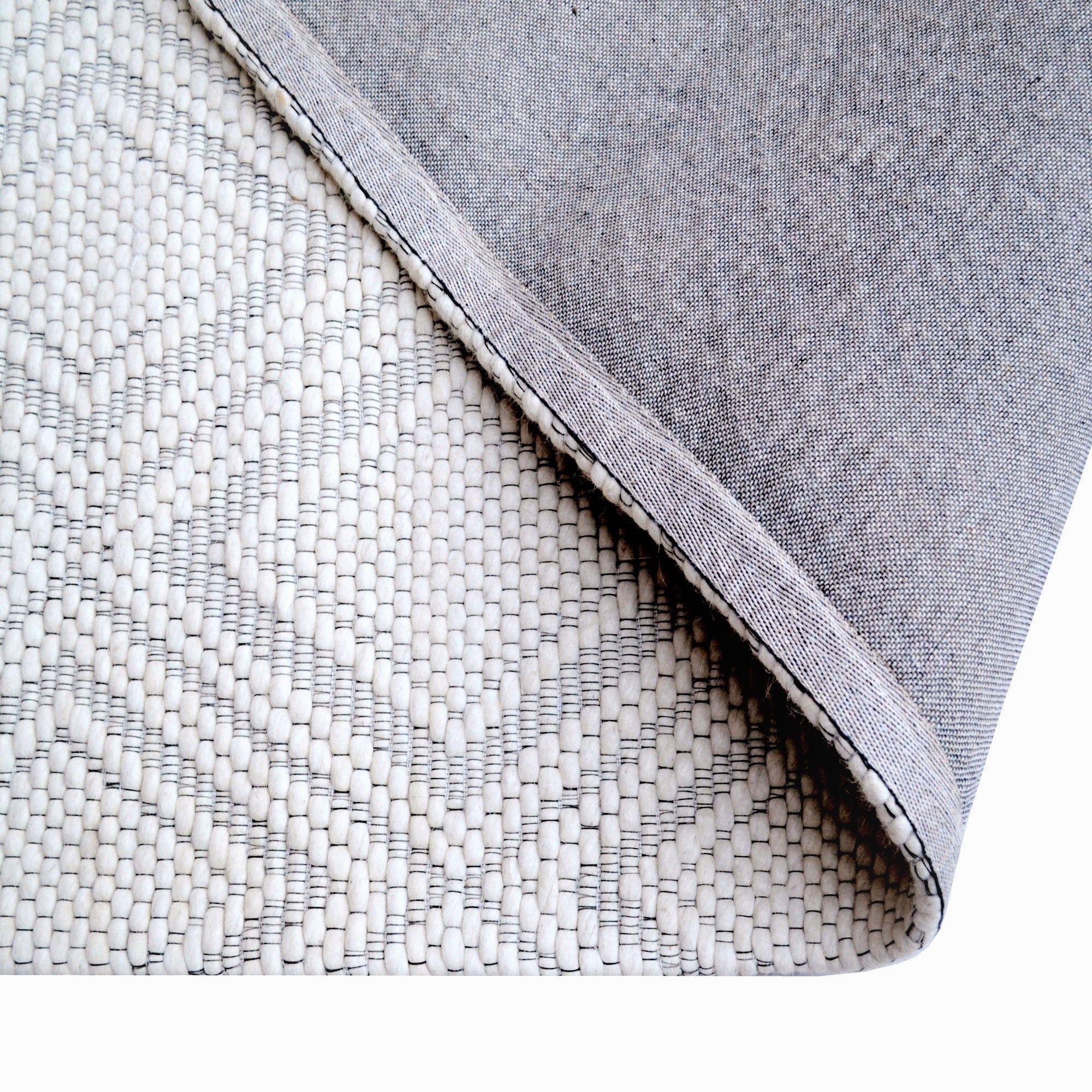 Modern Handwoven Wool Rug-Lismore 6382-Ivory-110x160cm