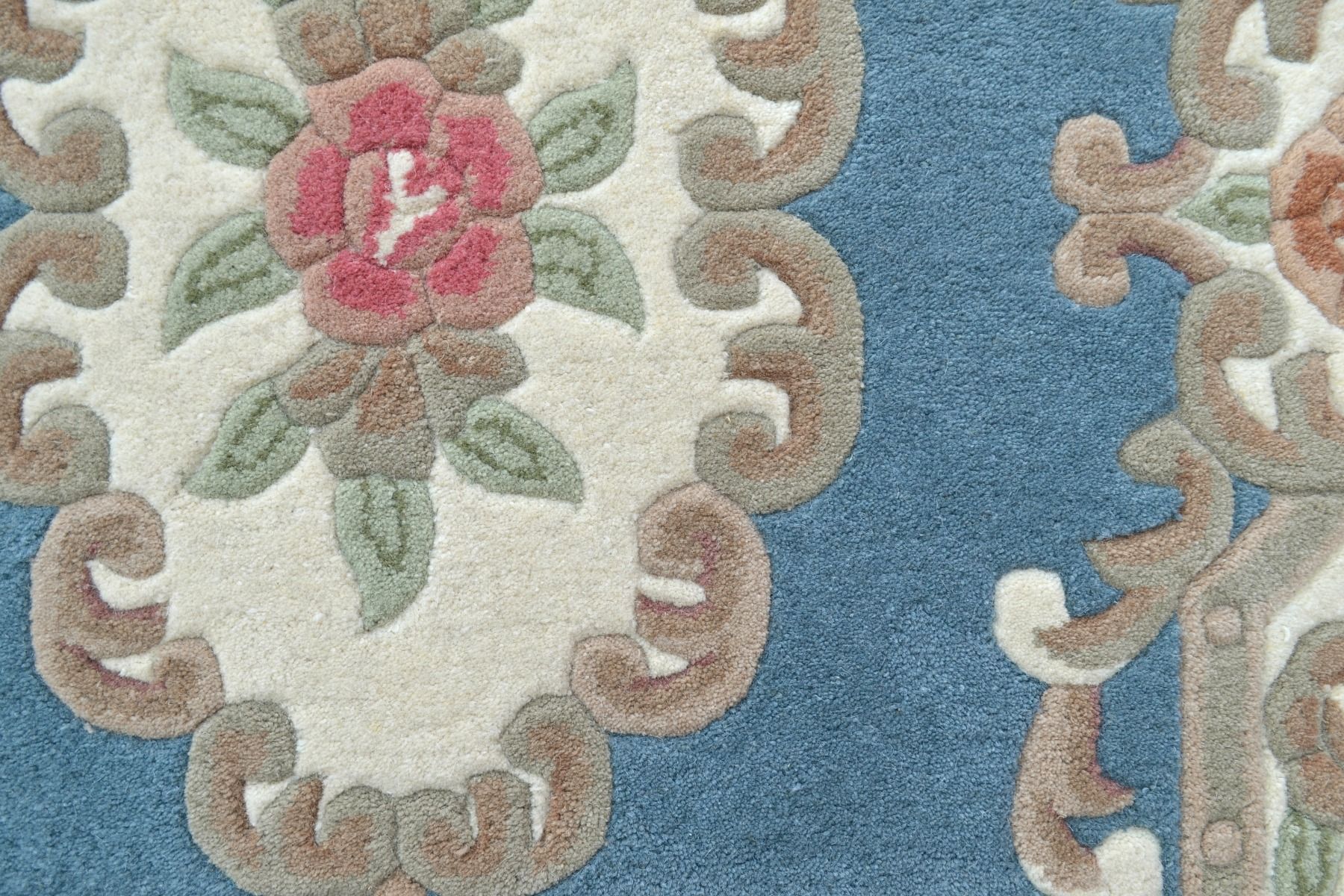 Traditional Handmade Wool Rug-Avalon-Blue