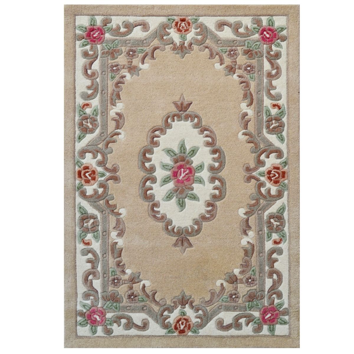 Traditional Handmade Wool Rug-Avalon-Beige