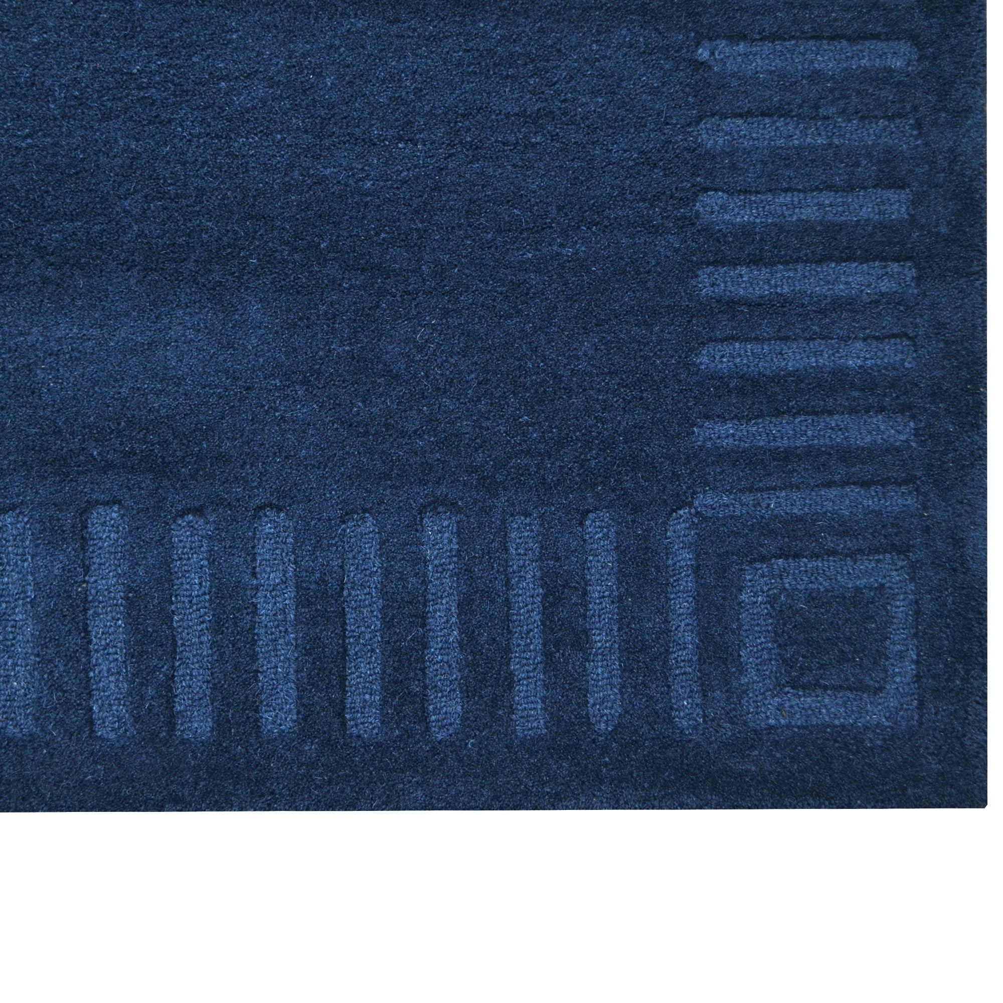 Handtufted Wool Rug-Unique 6445-Indigo-110X160cm
