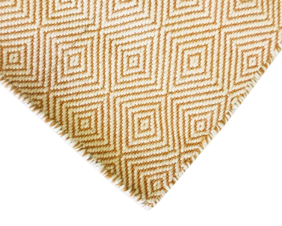 Trendy Cotton Rug - Diamond - Orange/White - 150x225cm
