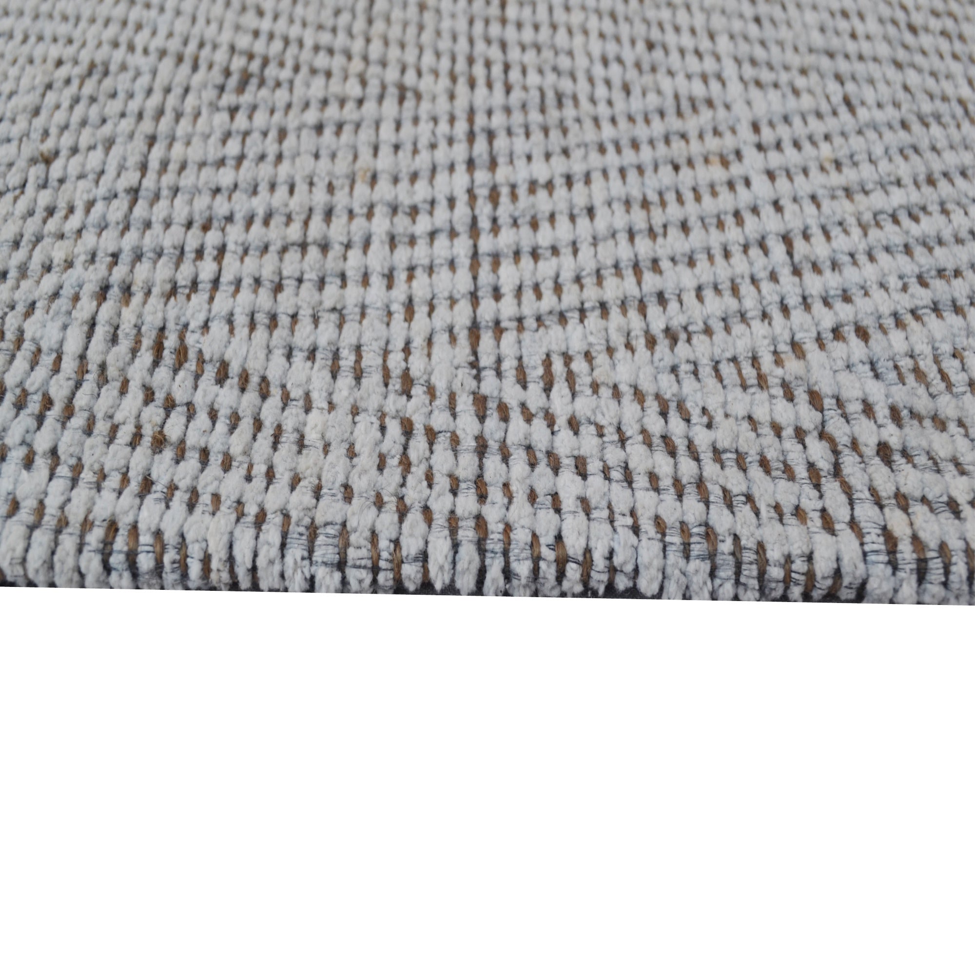 Handwoven Chevron Jute Rug-6419-Silver/Natural-60x90cm