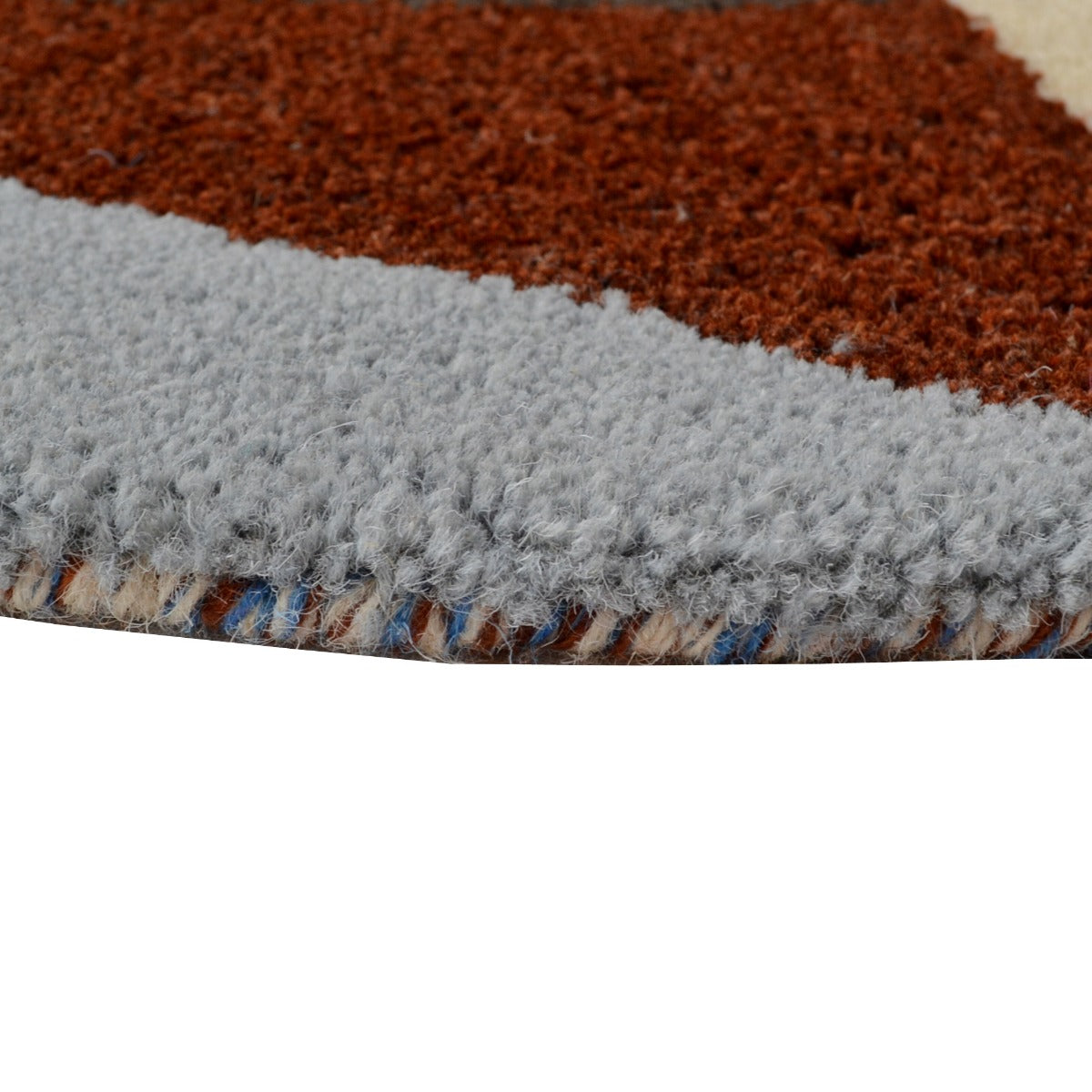 Handmade Trendy Woollen Rug- Divinity 6299- Multi- 100x100cm