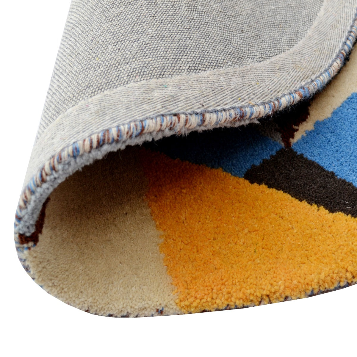 Handmade Trendy Woollen Rug- Divinity 6299- Multi- 100x100cm