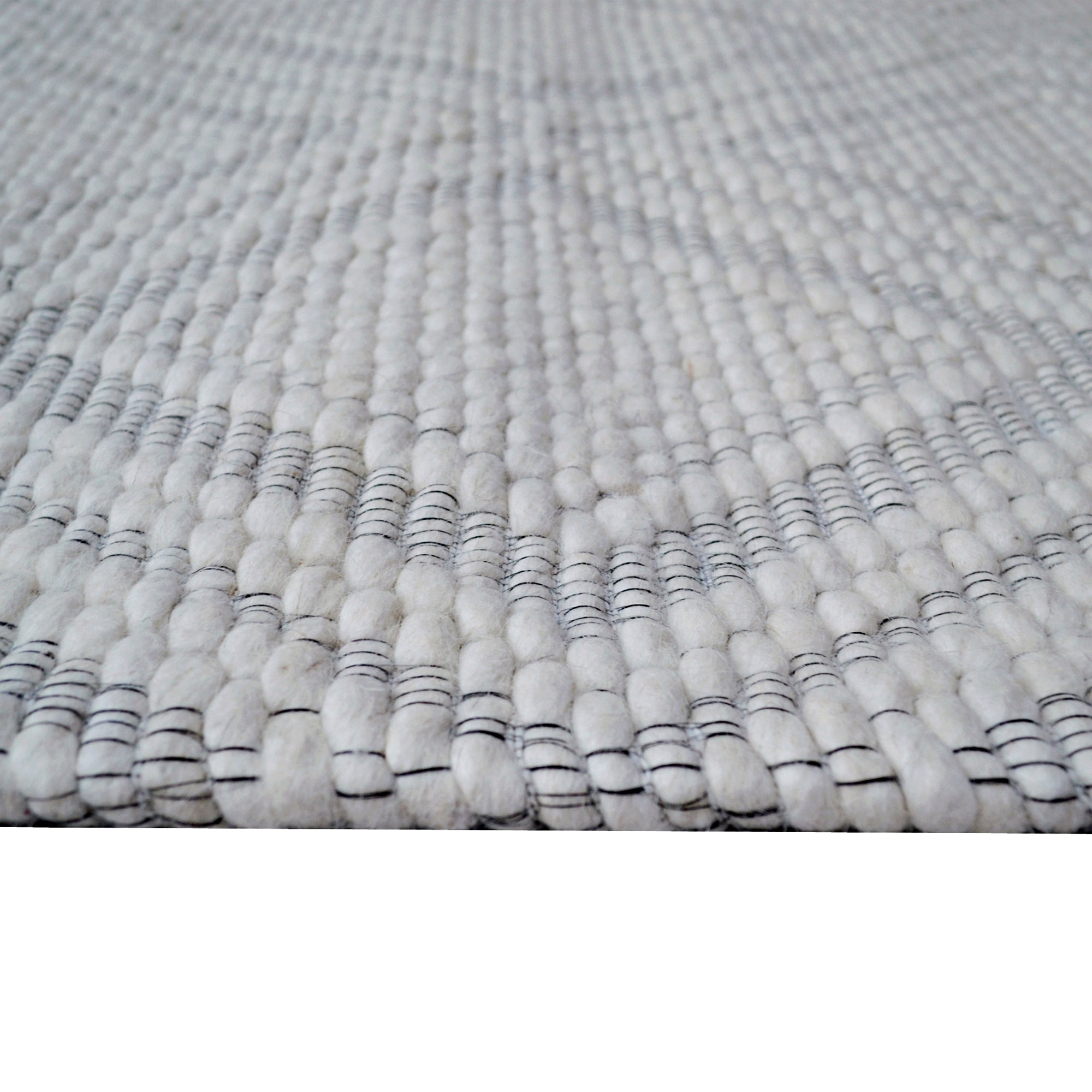 Modern Handwoven Wool Rug-Lismore 6382-Ivory-110x160cm