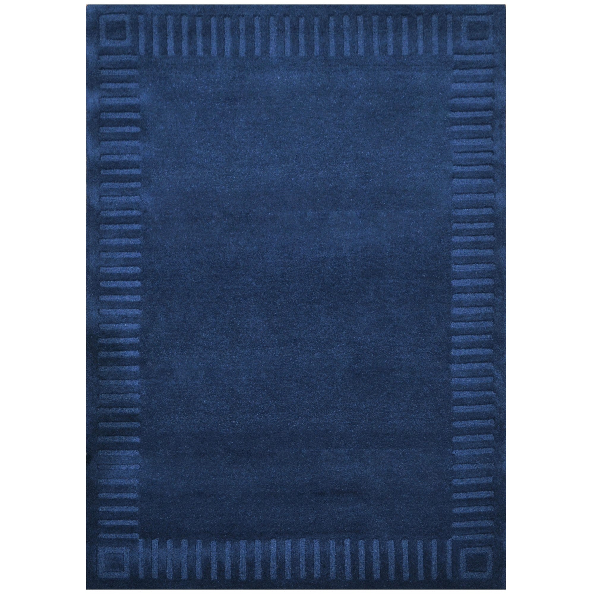 Handtufted Wool Rug-Unique 6445-Indigo-110X160cm
