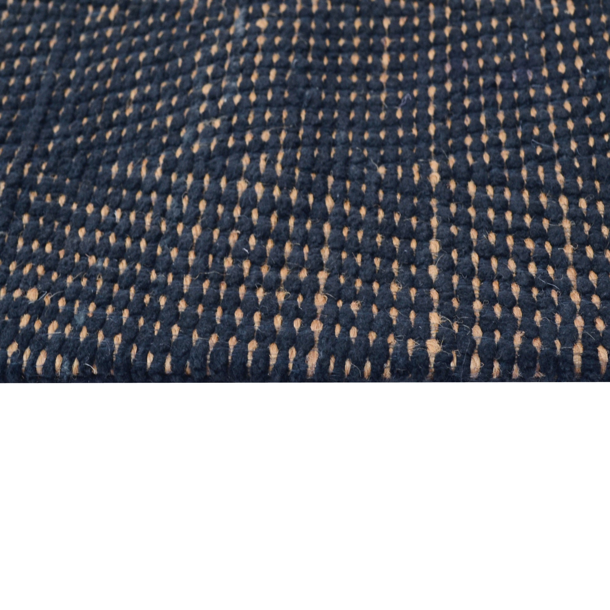 Handwoven Chevron Jute Rug-6419-Black/Natural-90x150cm