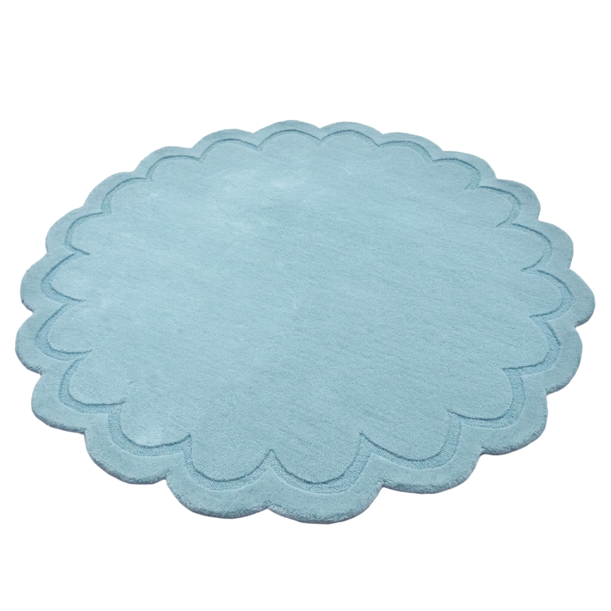 Handtufted Wool Rug-Rivoli 6447-Eggshell Blue-160X160cm