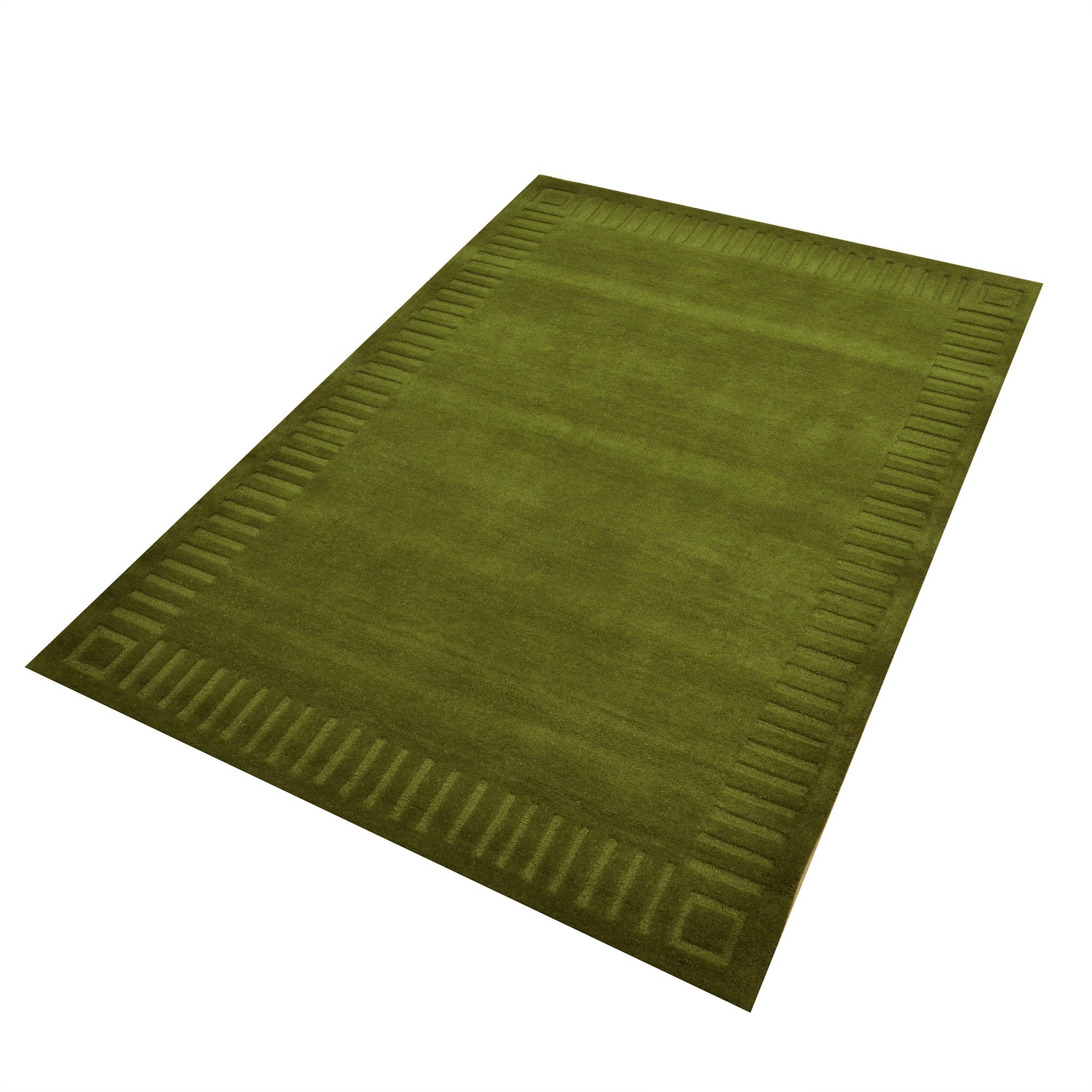 Handtufted Wool Rug-Unique 6445-Garden Green-110X160cm