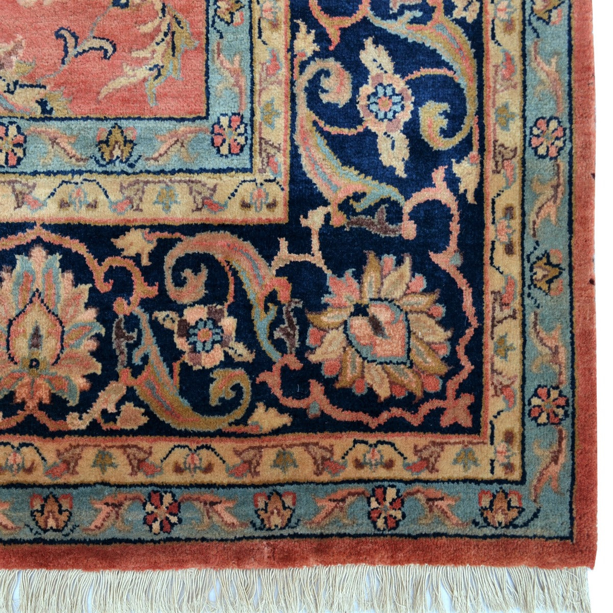 Handknotted Astana 204-Rust Blue Rug-175x255cm