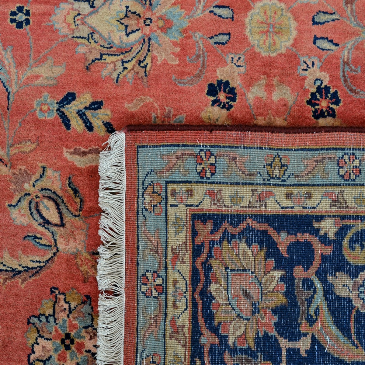Handknotted Astana 204-Rust Blue Rug-175x255cm