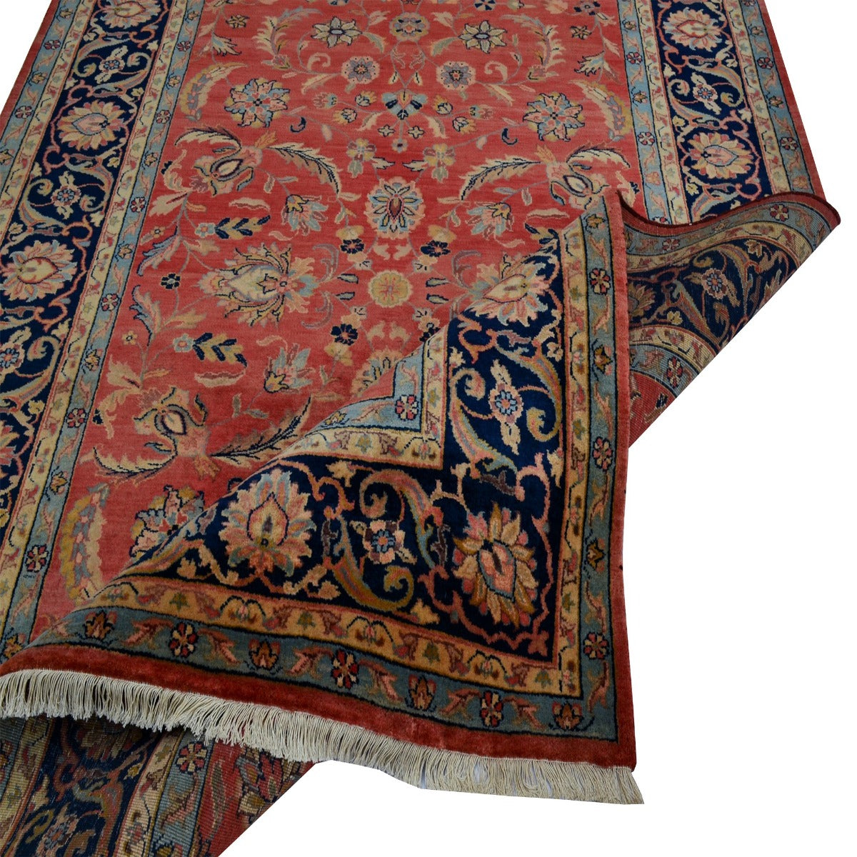 Handknotted Astana 204-Rust Blue Rug-175x255cm