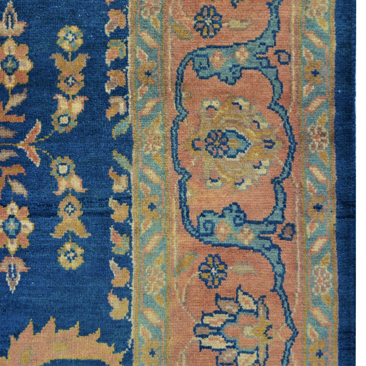 Handknotted Wool Rug-Antalya 202-Blue Rust-167x233cm