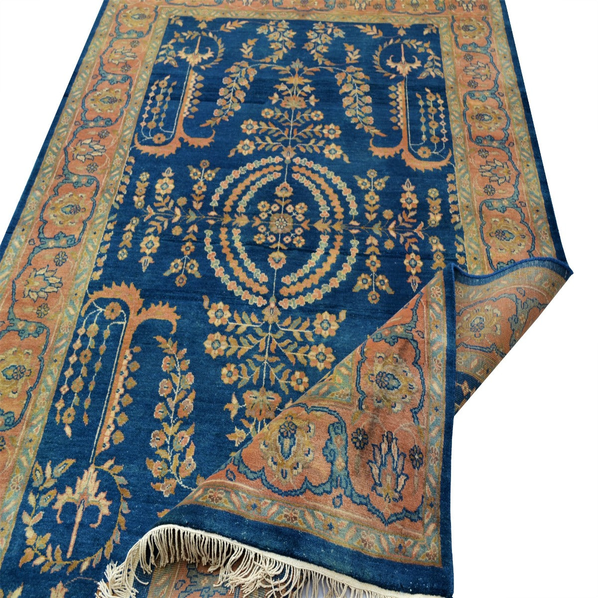 Handknotted Wool Rug-Antalya 202-Blue Rust-167x233cm