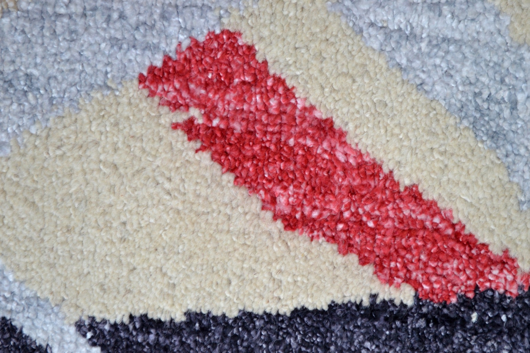 Handknotted Abstract Bamboo Silk and Wool Rug - 073 - Ivory Multi - 249x301cm