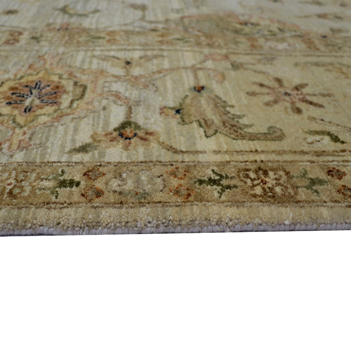 Vintage Handknotted Silk Carpet-Haji Jalil 105-Cream -265x365cm