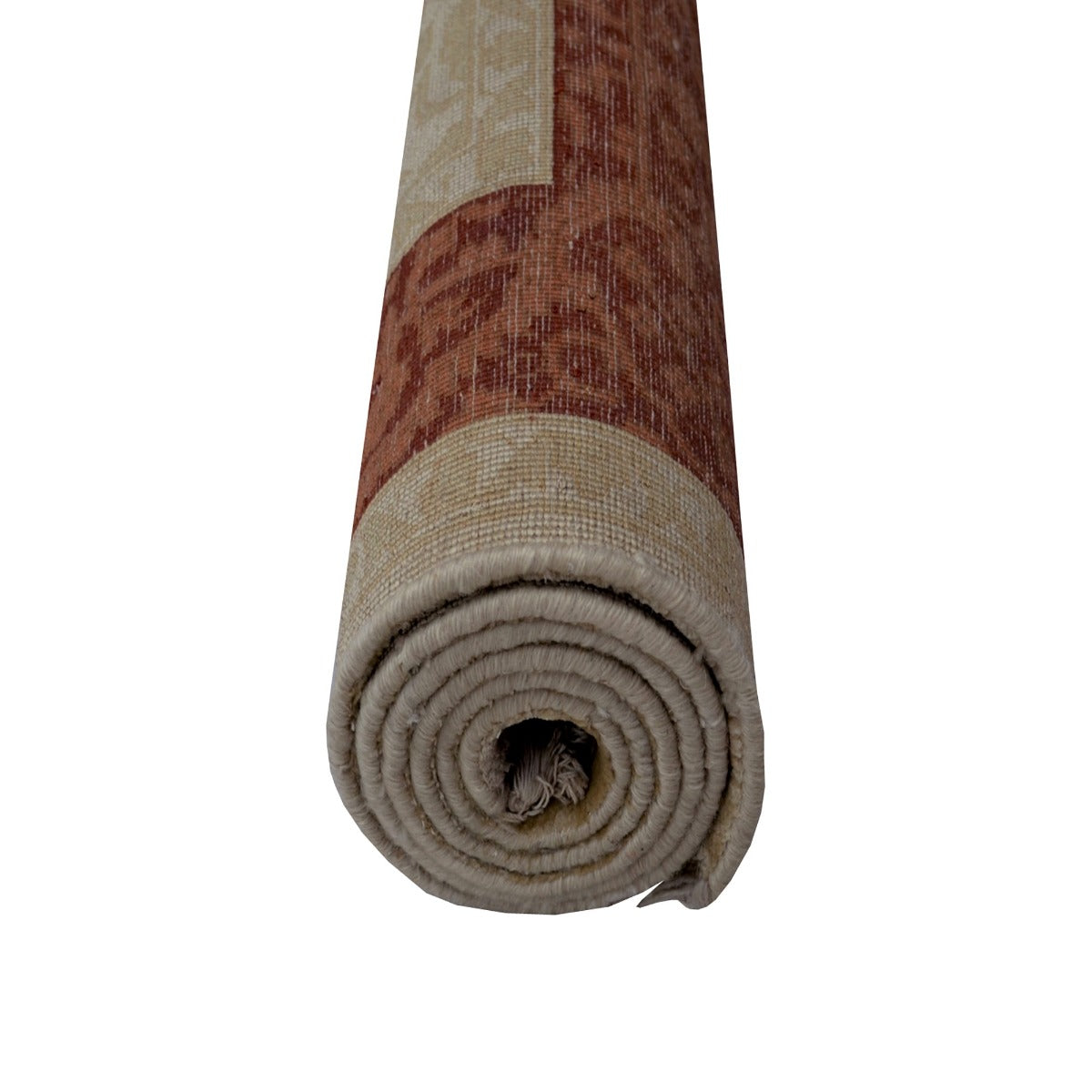 Handknotted Kashan Wool & Silk Rug -1260-Ivory-Brown-90x160cm