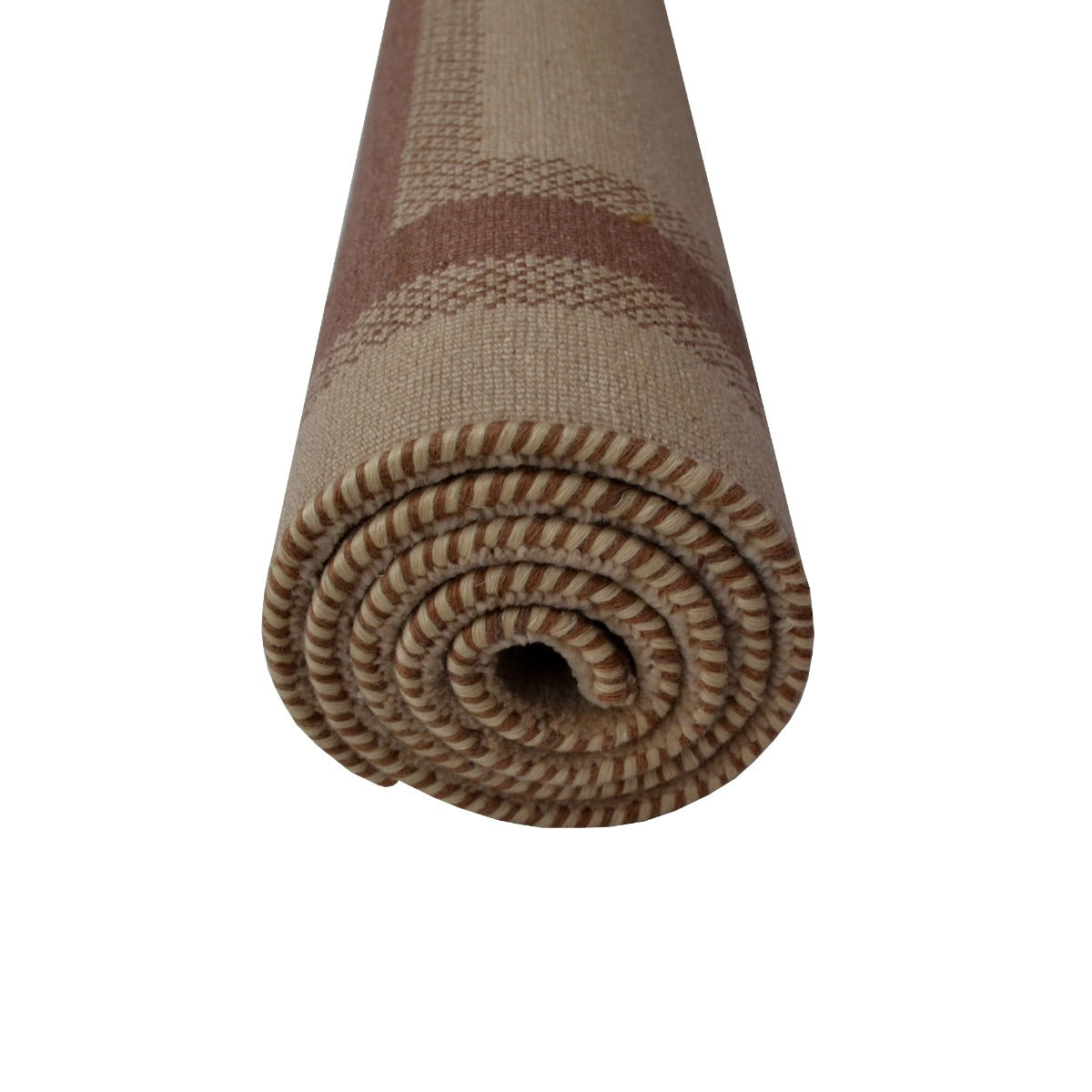 Handknotted Lori buff wool Rug - Begie Brown - 120x180cm