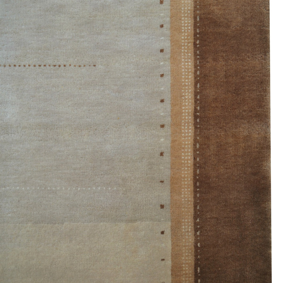 Handknotted Lori buff wool Rug - Brown Begie - 170x240cm