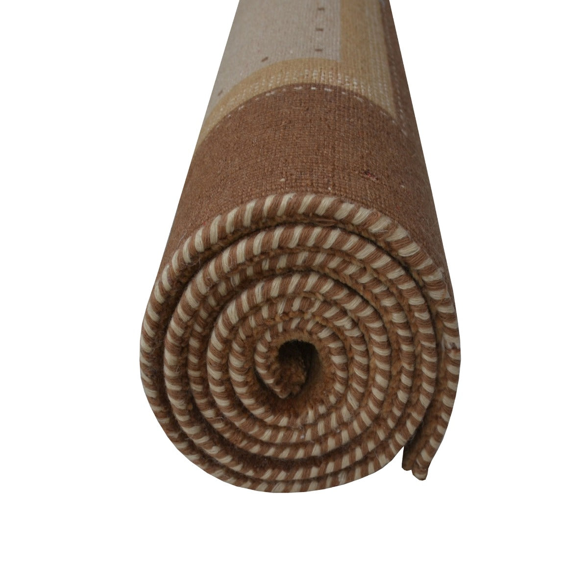 Handknotted Lori buff wool Rug - Brown Begie - 170x240cm