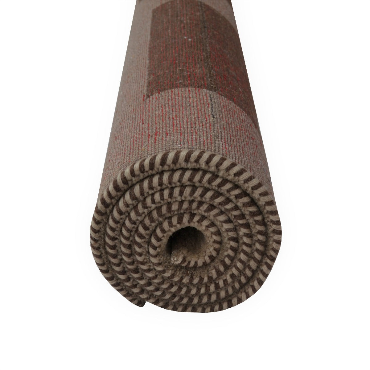 Handknotted Lori buff wool Rug - Brown - 140x200cm