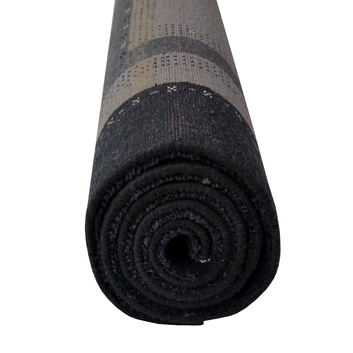 Handknotted Lori buff wool Rug - Grey - 140x200cm