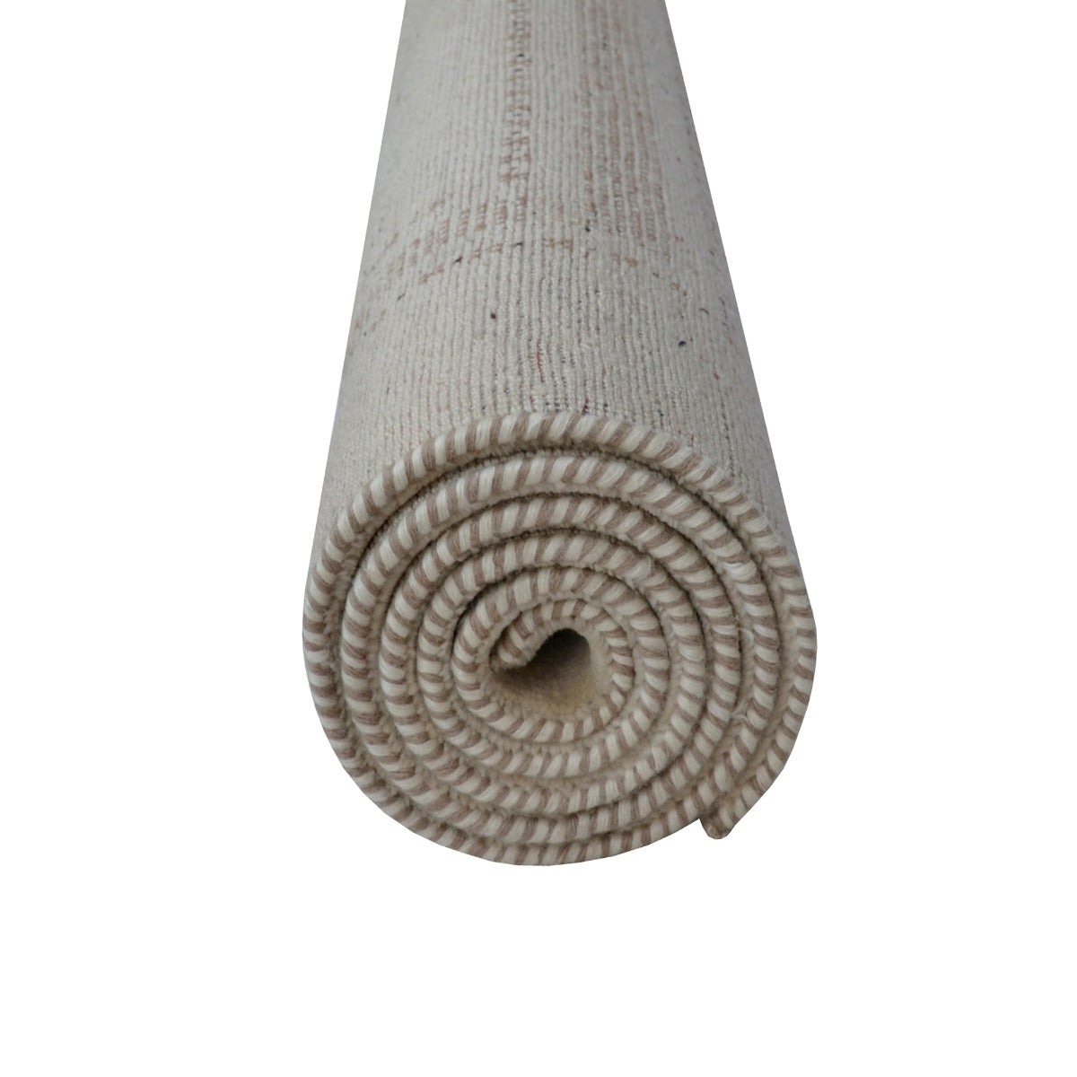 Handknotted Lori buff wool Rug - Ivory - 165x235cm