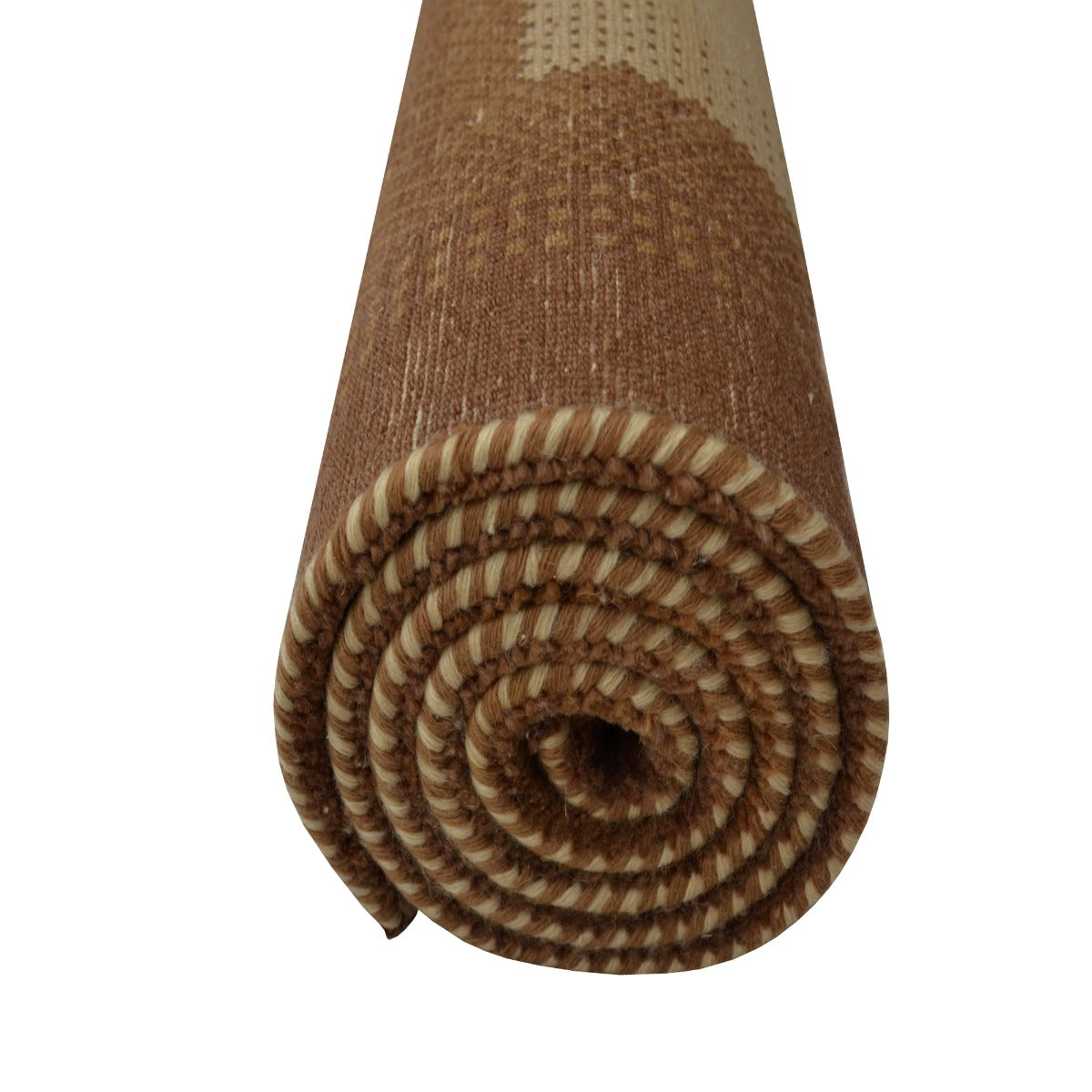 Handknotted Lori buff wool Rug - Ivory Brown - 120x180cm