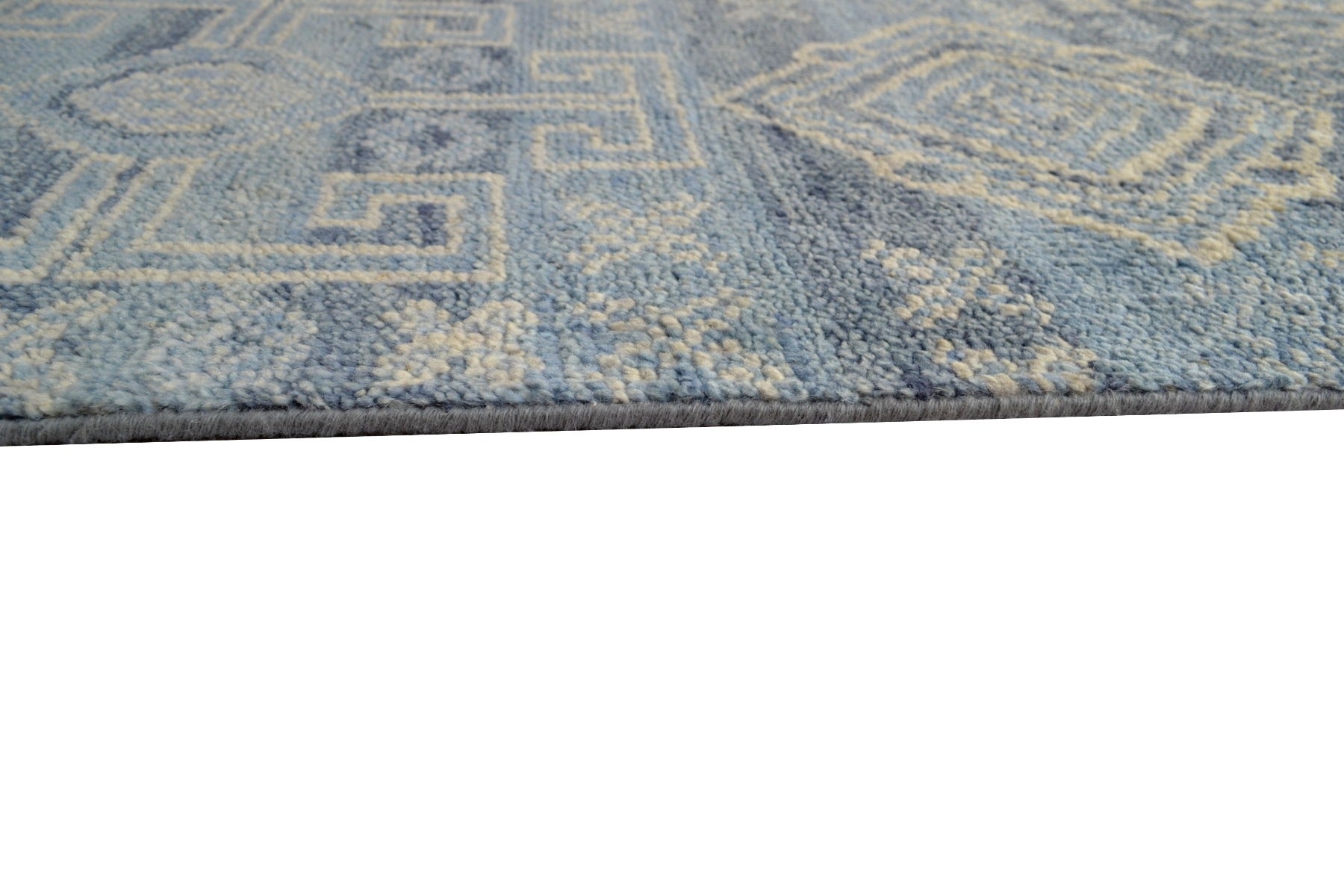 Noble Designer Handknotted Wool Rug - Lt. Blue - 253x299cm