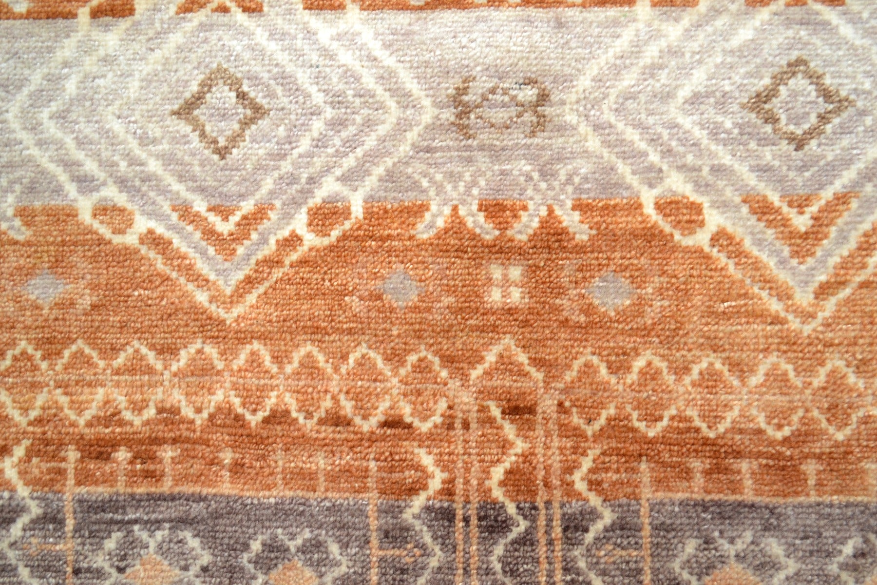 Quest Designer Handknotted Wool Rug - Brown - 200x302cm