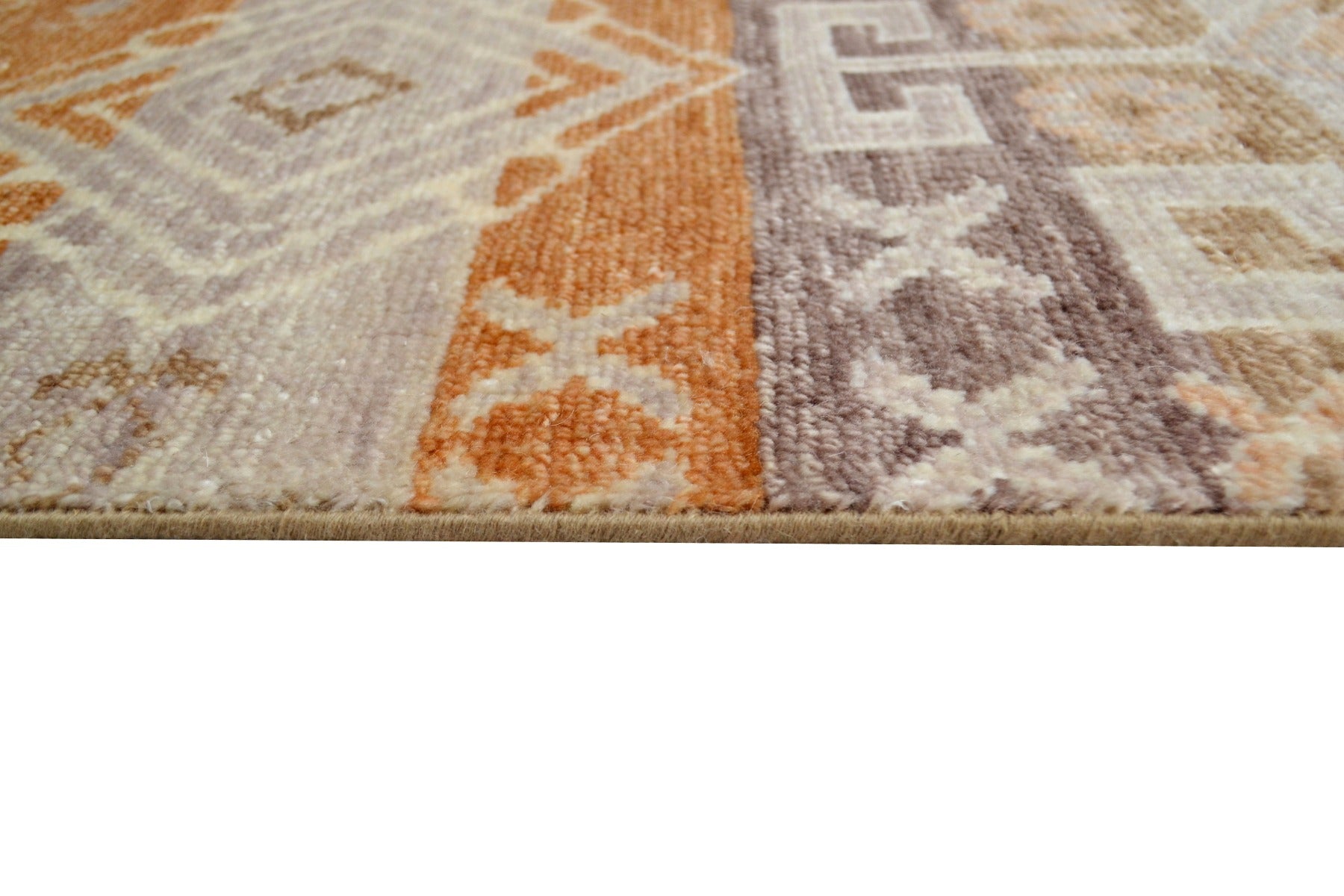 Quest Designer Handknotted Wool Rug - Brown - 200x302cm