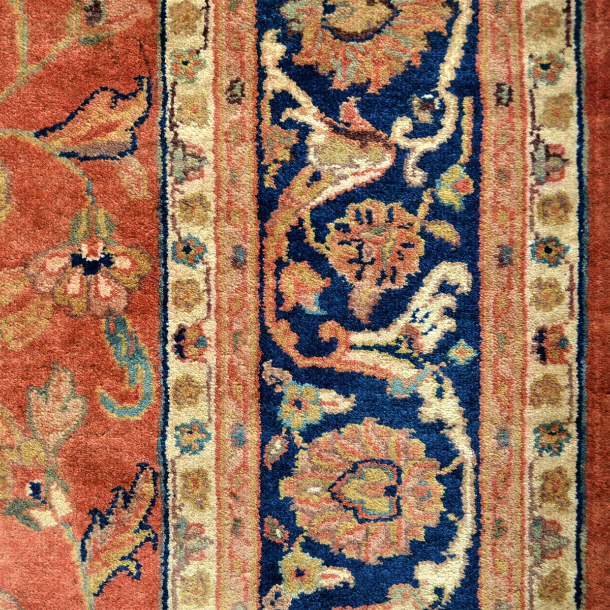 Classical Handknotted Silk Rug-Rustaq 902-Rust Blue-170x240cm
