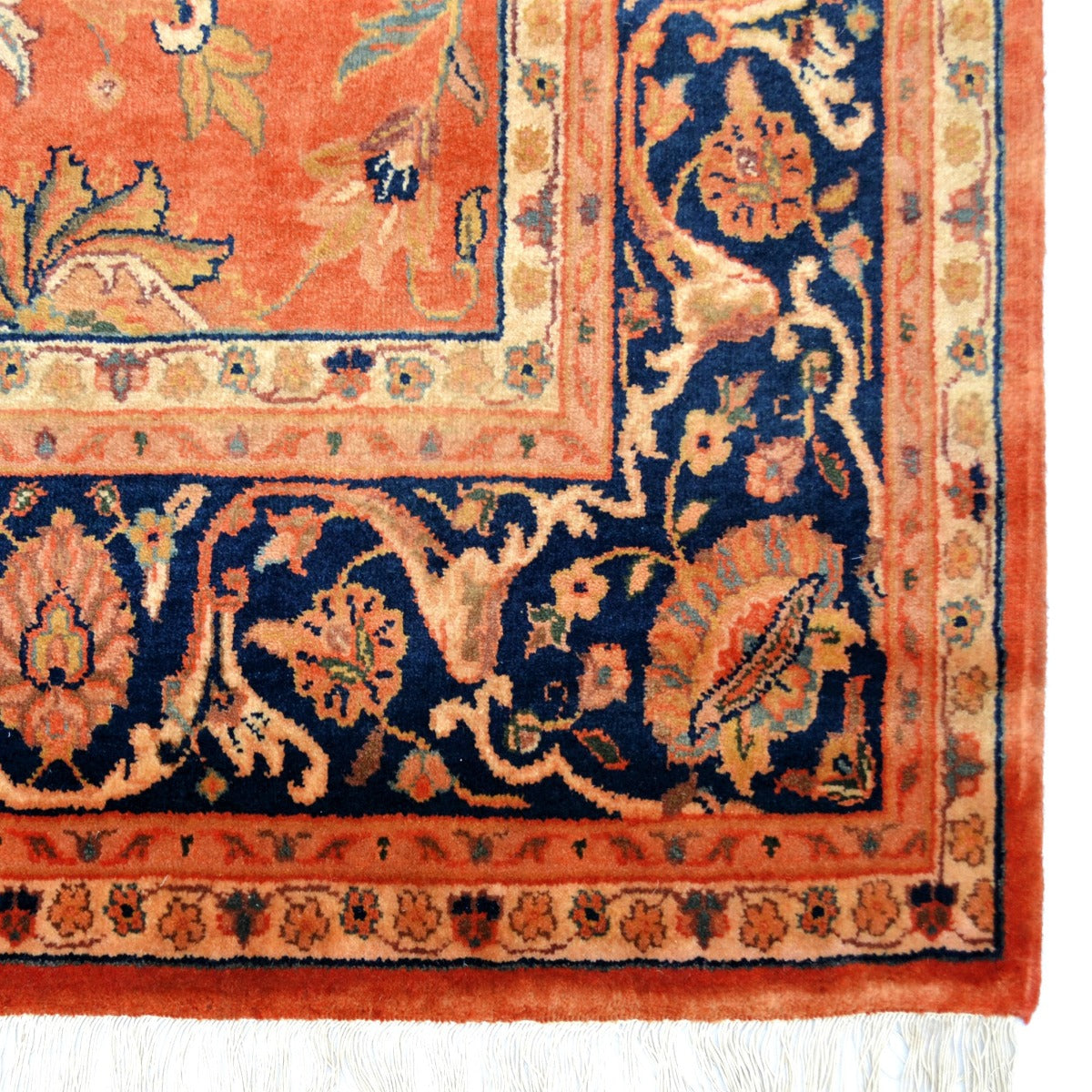 Classical Handknotted Silk Rug-Rustaq 902-Rust Blue-170x240cm
