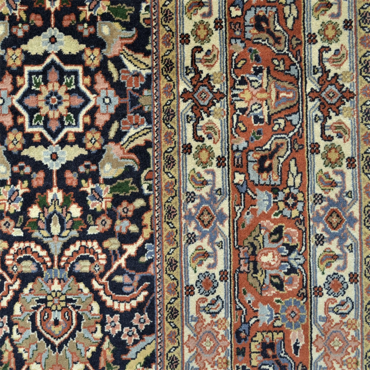 Handknotted SA 2010 wool Rug - Blue Rust - 165x232cm