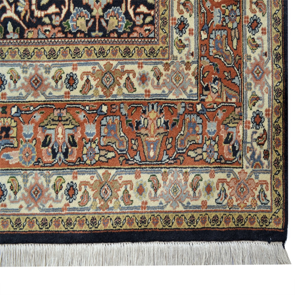 Handknotted SA 2010 wool Rug - Blue Rust - 165x232cm