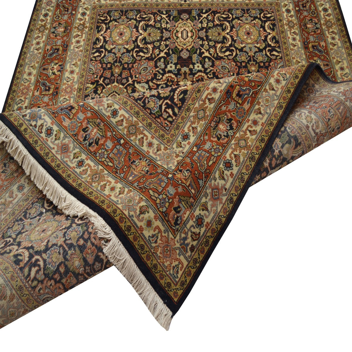 Handknotted SA 2010 wool Rug - Blue Rust - 165x232cm