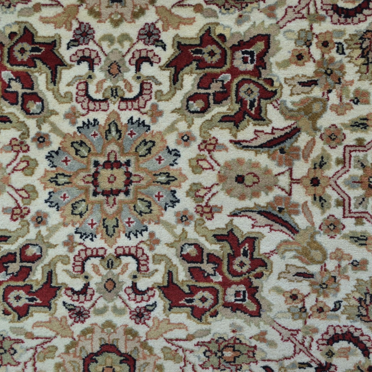 Handknotted SA 2010 wool Rug - Cream Blue - 160x235cm