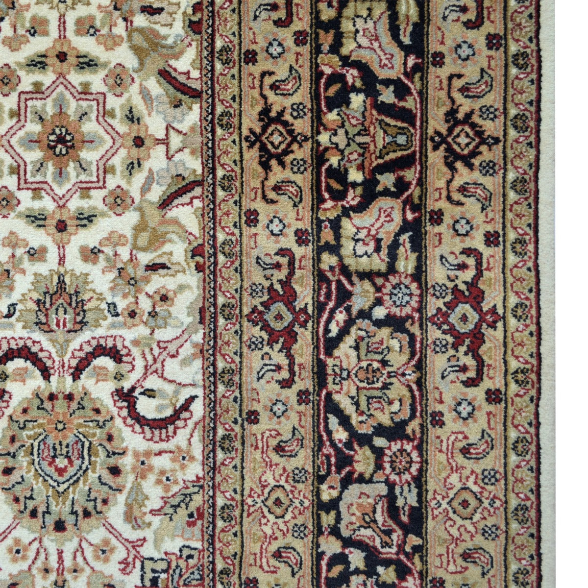 Handknotted SA 2010 wool Rug - Cream Blue - 160x235cm