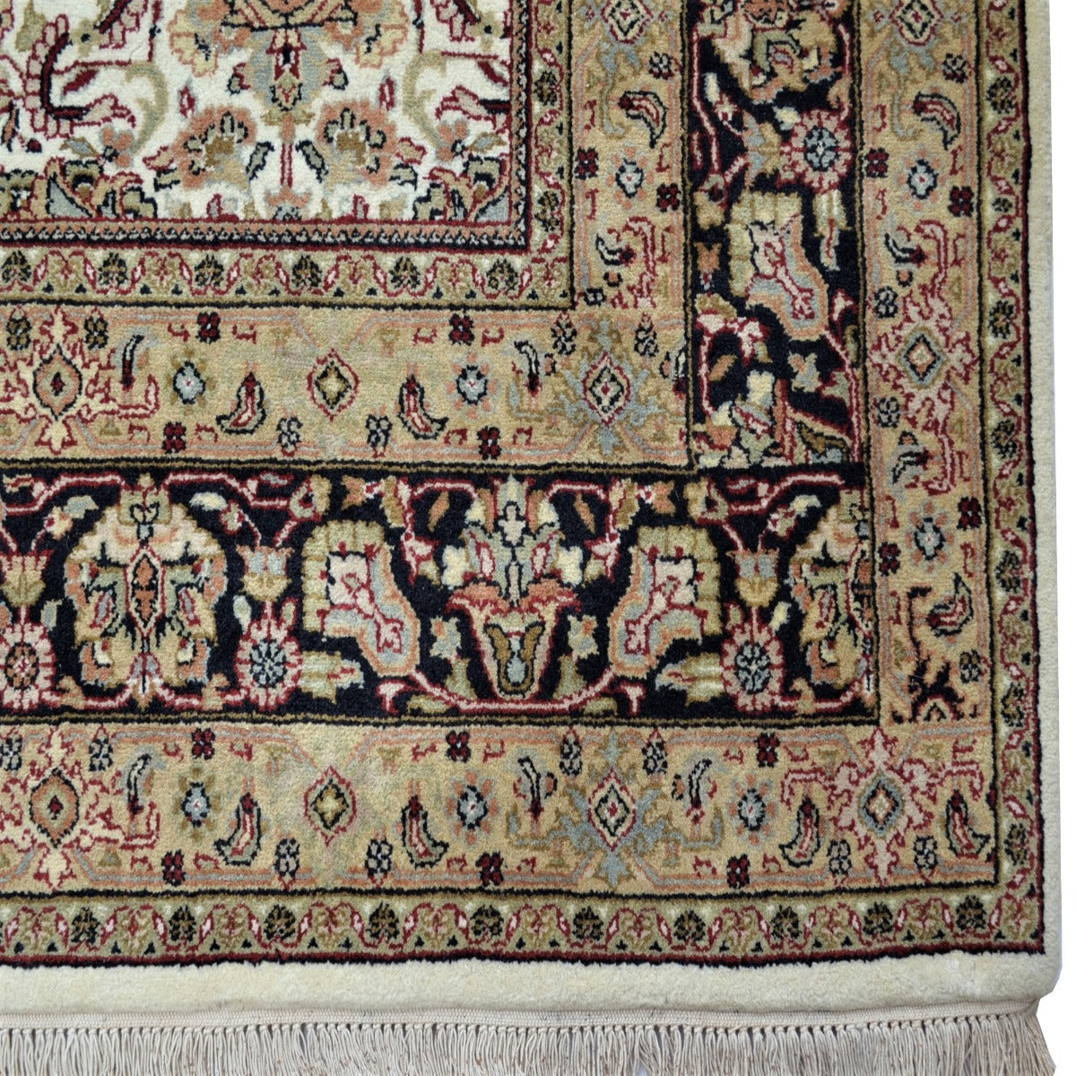 Handknotted SA 2010 wool Rug - Cream Blue - 160x235cm