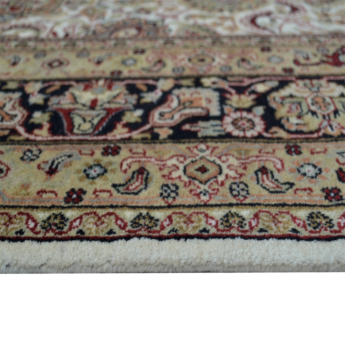 Handknotted SA 2010 wool Rug - Cream Blue - 160x235cm